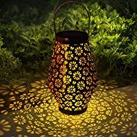 Los mejores  - Farolillos Solares Exterior-Hangrui Luces Solares LED Luz Solar Lámpara Colgante IP55 Impermeable Portátil Lampara Solar…